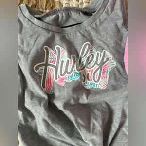 12m baby girl Hurley tank and short set. Hat included